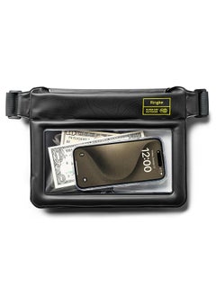 Ringke Waterproof Sling Bag IPX8 Underwater Phone Case Pouch One Touch Lock Air Pocket Float Universal Durable Crossbody Dry Bag with Adjustable Strap -Black  - Image 1