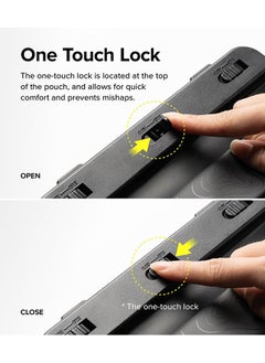 Ringke Waterproof Sling Bag IPX8 Underwater Phone Case Pouch One Touch Lock Air Pocket Float Universal Durable Crossbody Dry Bag with Adjustable Strap -Black  - Image 4