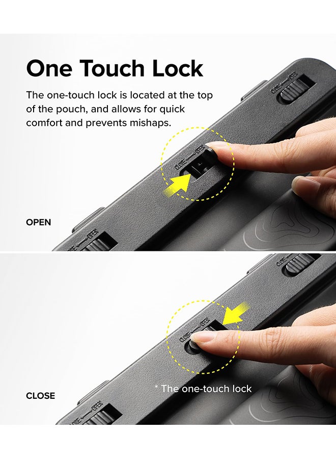 Ringke Waterproof Sling Bag IPX8 Underwater Phone Case Pouch One Touch Lock Air Pocket Float Universal Durable Crossbody Dry Bag with Adjustable Strap -Black - Image 4