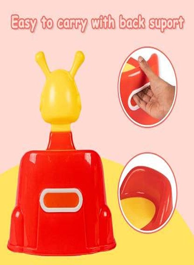 Zerya Robot Baby Potty Training Seat- Chair for Kids- Infant Potty Toilet Chair with Removable Tray & Closing Lid (Red) - Image 3