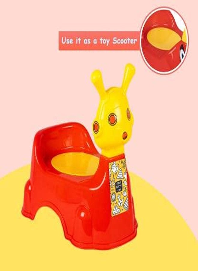 Zerya Robot Baby Potty Training Seat- Chair for Kids- Infant Potty Toilet Chair with Removable Tray & Closing Lid (Red) - Image 2