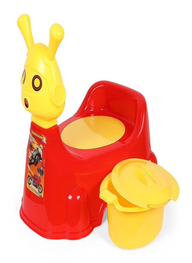 Zerya Robot Baby Potty Training Seat- Chair for Kids- Infant Potty Toilet Chair with Removable Tray & Closing Lid (Red) - Image 1