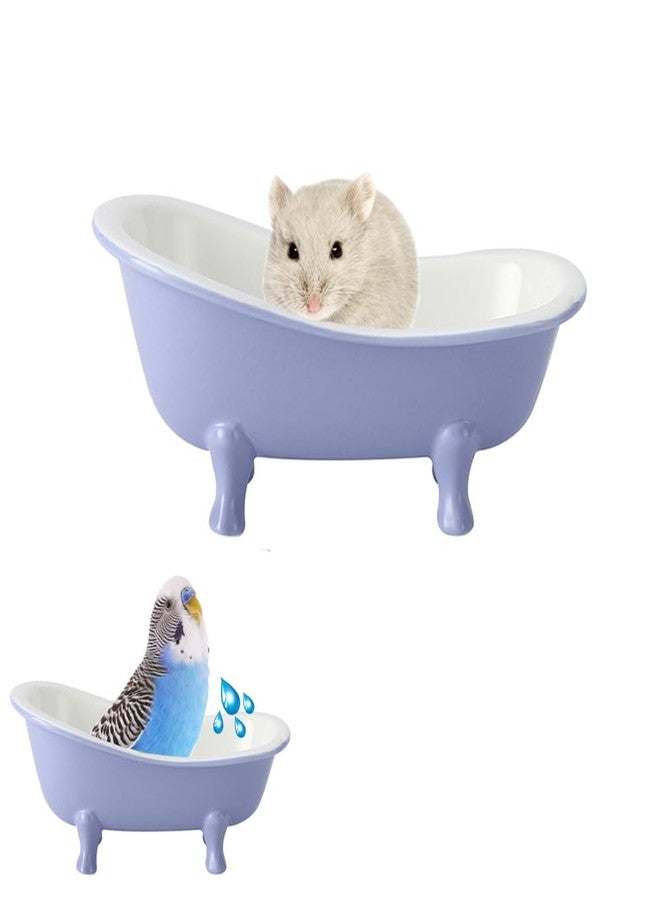 KnocKconK Summer Hamster Ceramic Bed Bathtub, Small Animal Ice Accessories Cage Hideout Toys，Bird Relax Habitat House, Sleep Pad Nest or Hamster, Food Bowl for Guinea Pigs/Squirrel/Chinchilla - Image 1