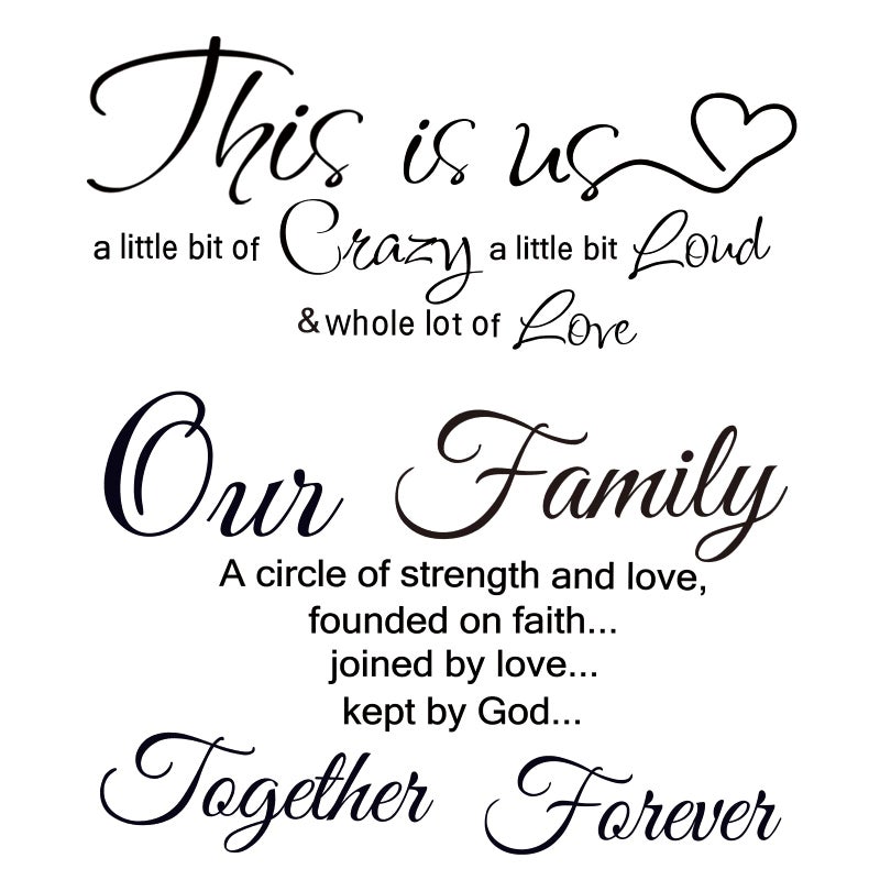 Rotumaty Family Quotes Wall Decals This is Us Wall Decor Vinyl Wall Stickers for Living Room Bedroom Inspirational Art Wall Decorations for Home Office Teen Dorm - Image 1
