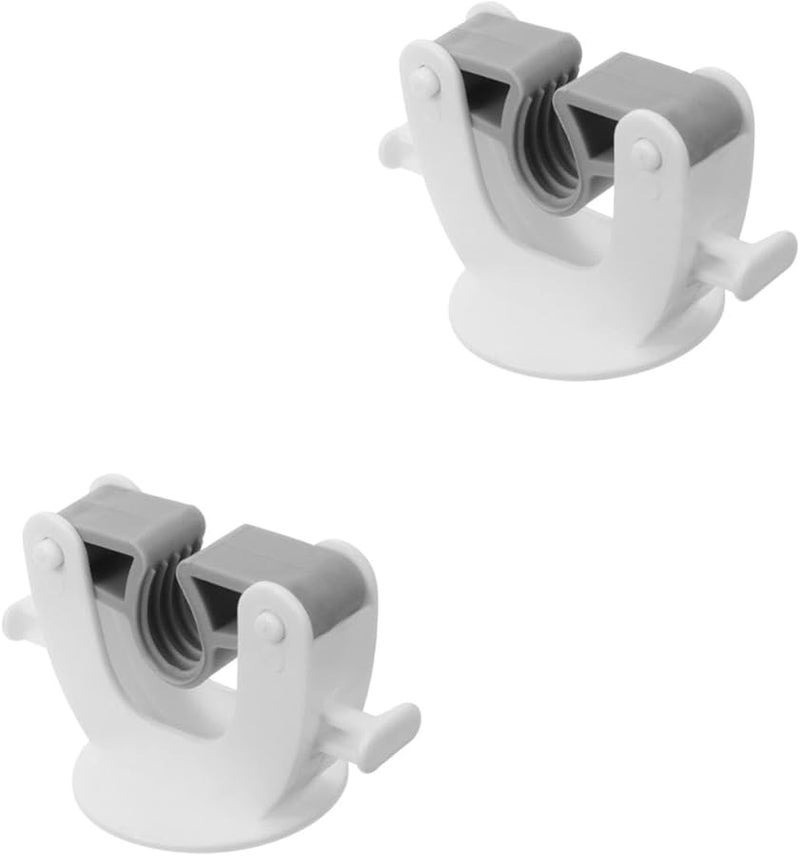 2 قطعة من المشبك الثقيل للممسحة القابلة للضرب مثبت على الحائط منظم للتخزين في الحمام والمطبخ - Image 1