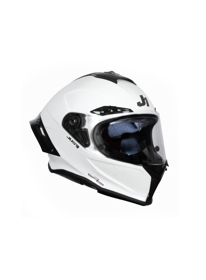 JUST 1 Full Face GPRF Solid White Helmet (ECE) - 680028 - Image 1