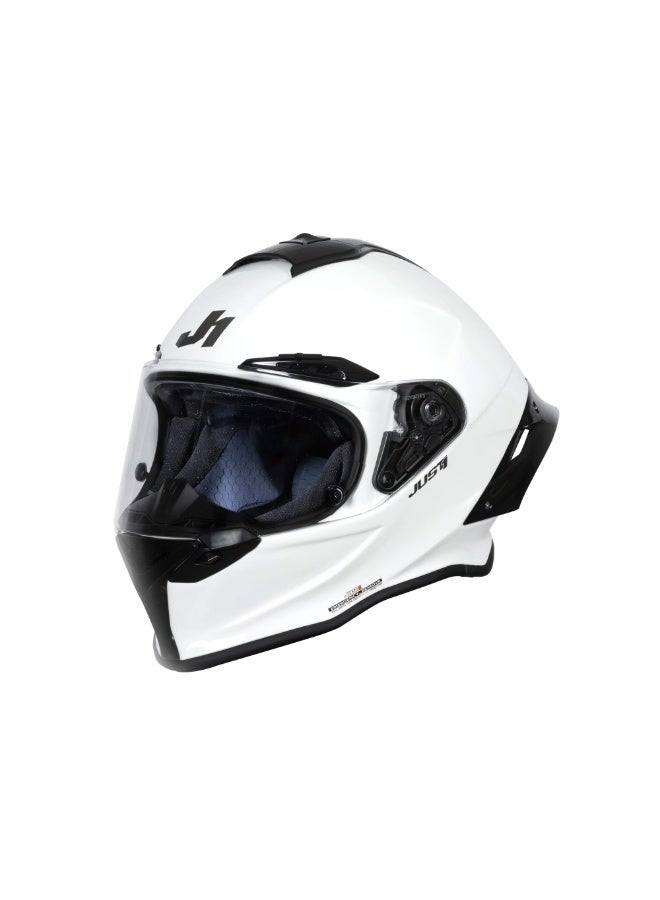 JUST 1 Full Face GPRF Solid White Helmet (ECE) - 680028 - Image 2