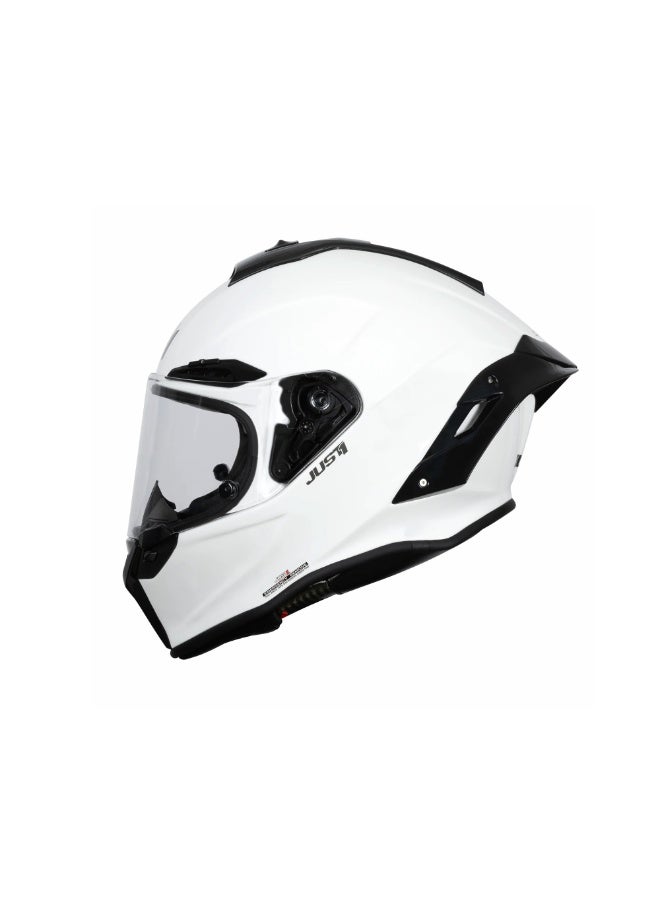 JUST 1 Full Face GPRF Solid White Helmet (ECE) - 680028 - Image 3