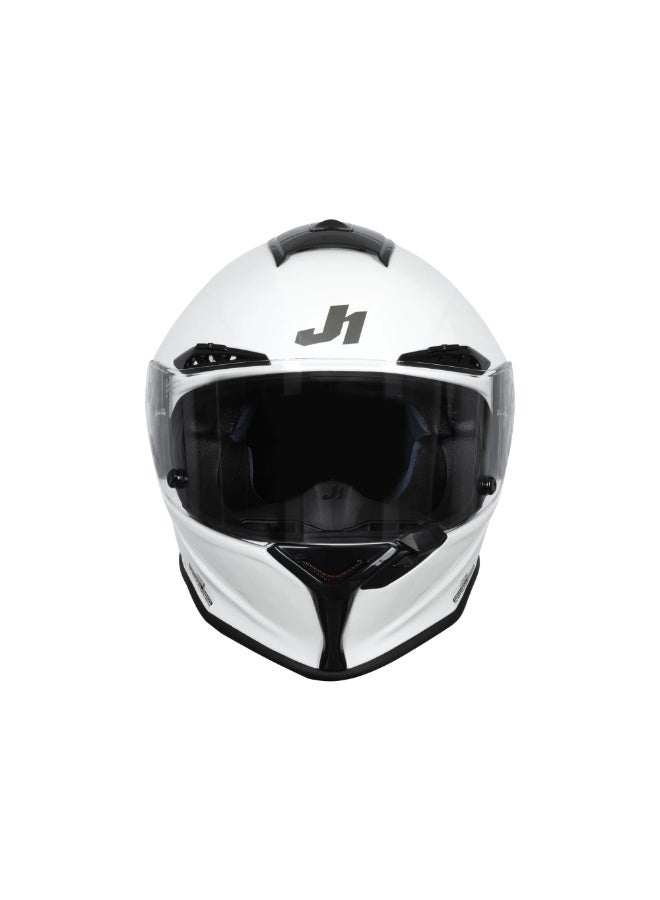 JUST 1 Full Face GPRF Solid White Helmet (ECE) - 680028 - Image 4
