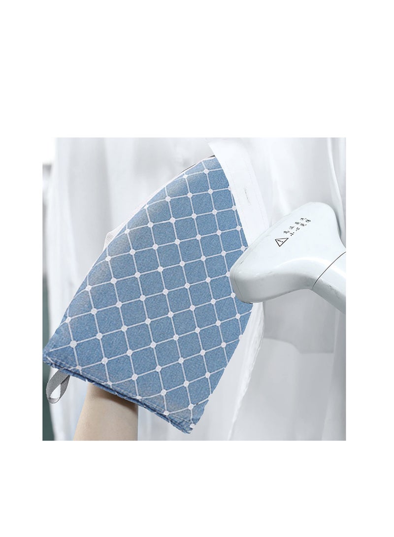 Garment Steamer Ironing Glove, Waterproof Heat Resistant Anti Steam Mitt with Finger Loop, Complete Care Protective Garment Steaming Mitt Accessories for Clothes (Blue)  - Image 1