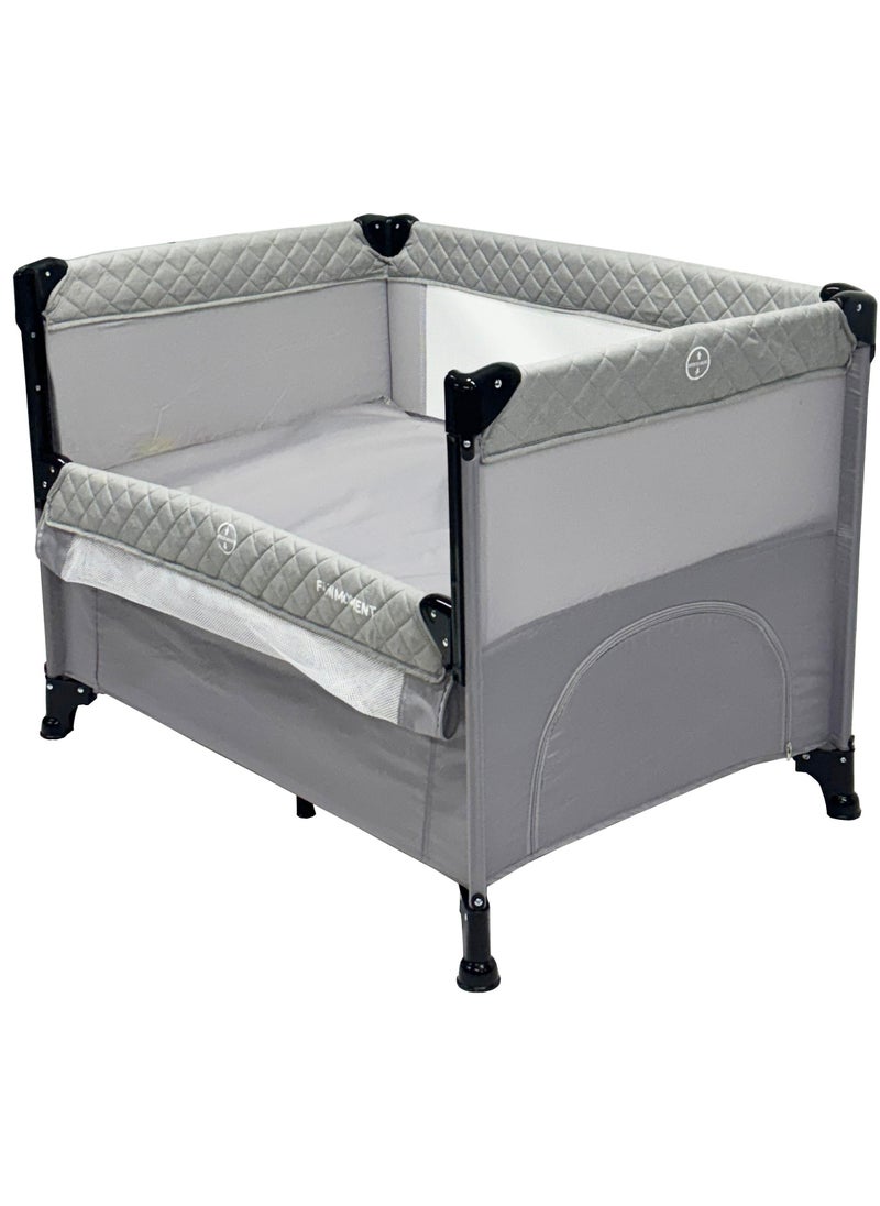FUN MOMENT Multifunctional Portable Crib Foldable Double-Layer portable crib and folding crib for little baby  - Image 3