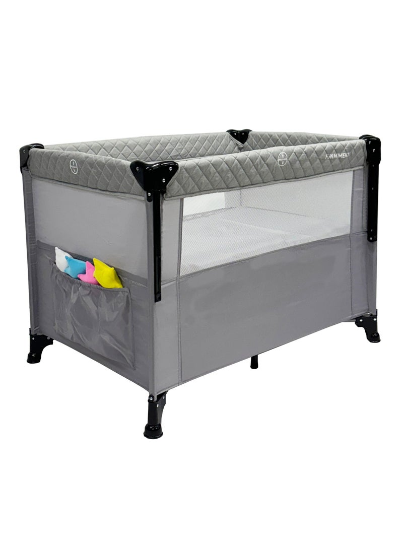 FUN MOMENT Multifunctional Portable Crib Foldable Double-Layer portable crib and folding crib for little baby  - Image 4