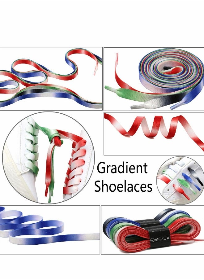 Generic - 2 Pair Flat Shoe Laces 2/5" Wide Shoelaces for Athletic Running Sneakers Shoes Boot Strings - Image 1