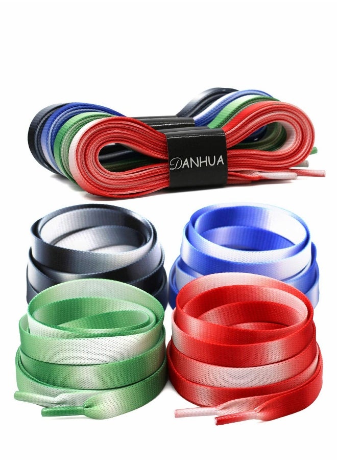 Generic - 2 Pair Flat Shoe Laces 2/5" Wide Shoelaces for Athletic Running Sneakers Shoes Boot Strings - Image 1