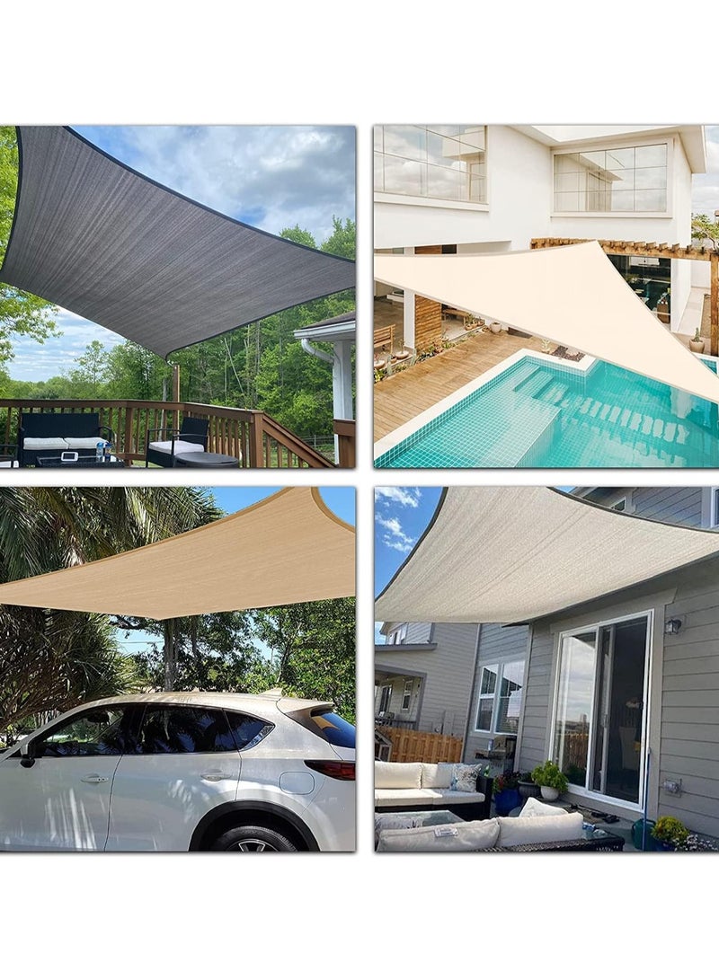 مظلة واقية من الشمس مقاومة للماء مقاس 3 × 4 متر من صنيلاكس، مظلات رملية مستطيلة للحماية من الأشعة فوق البنفسجية للشرفة الخارجية والتعريشة والحديقة والشرفات - Image 2