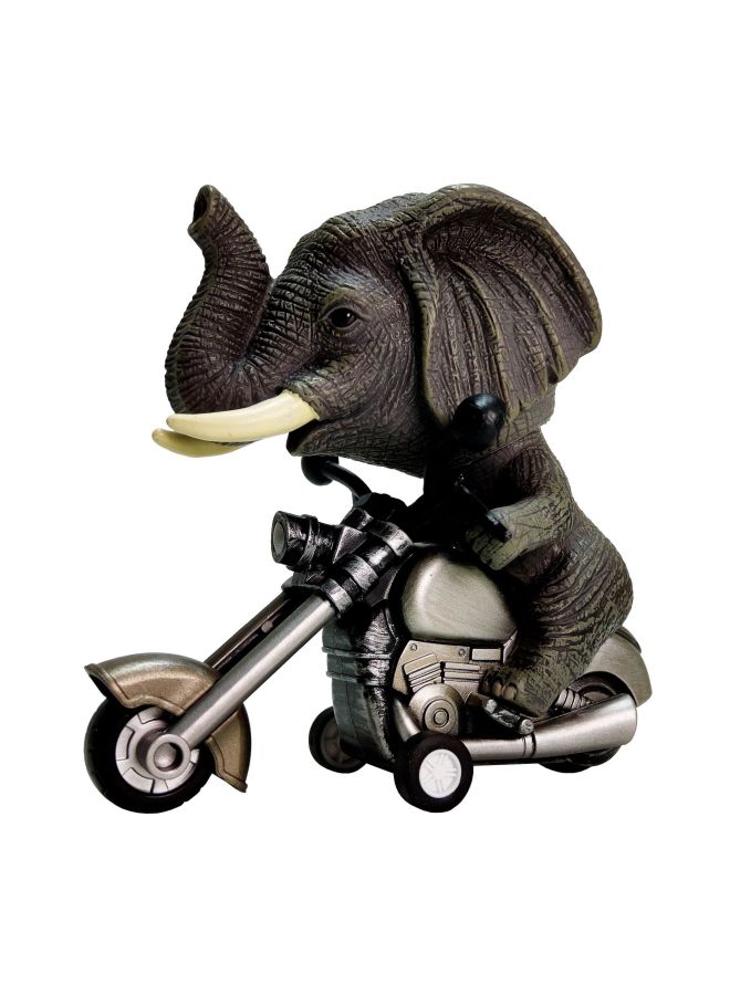 Children's Toys 19 Hand-painted Inertia Motorcycle Simulation Dinosaur Animal Motorcycle Model Toys-Color:Bagged Elephant (motorcycle) - Image 1