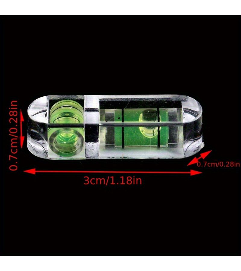 2pcs Mini T Type Bubble Spirit Level Acrylic Measuring Tool For Precise Alignment Adjustment - Image 2
