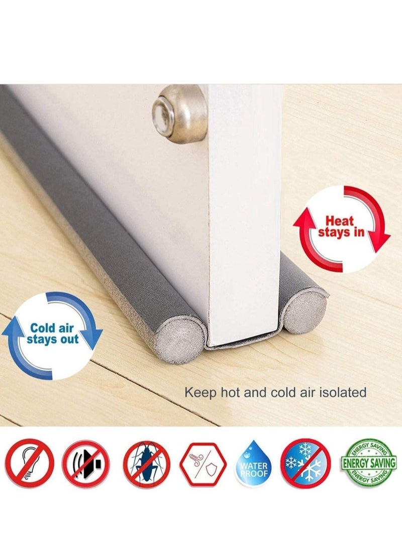Raxoom Door Draft Stopper, 30'' to 38'' Under Door Draft Blocker Window Breeze Blocker, Noise Sound Light Smell Blocker for Doors and Windows, Grey, DOOR GUARD-Gr, 37inch - Image 4