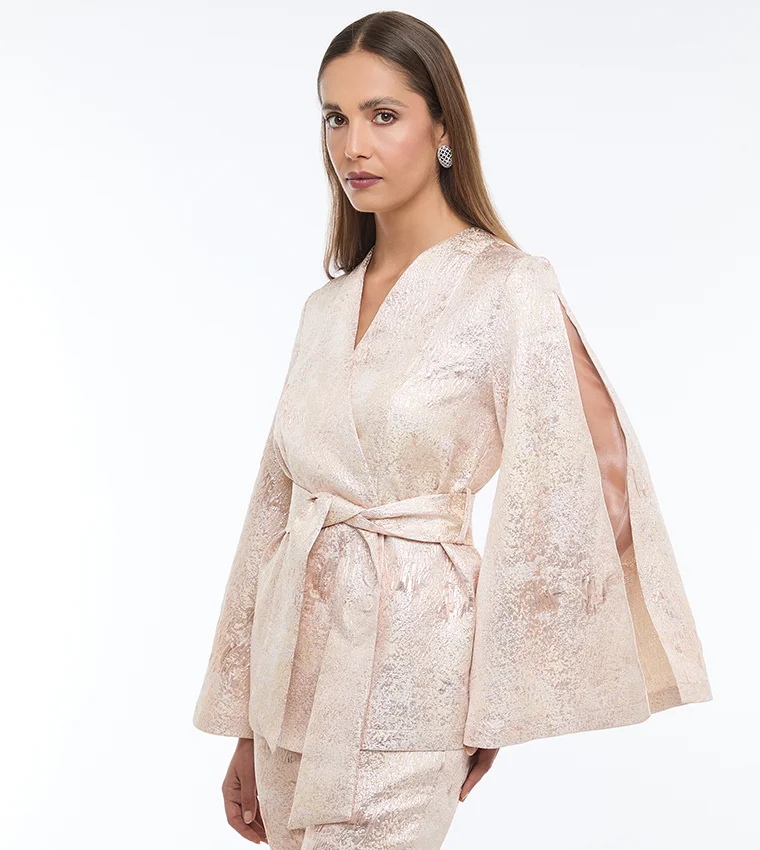 بي سي بي جي BCBG-JAQUARD KIMONO LUREX