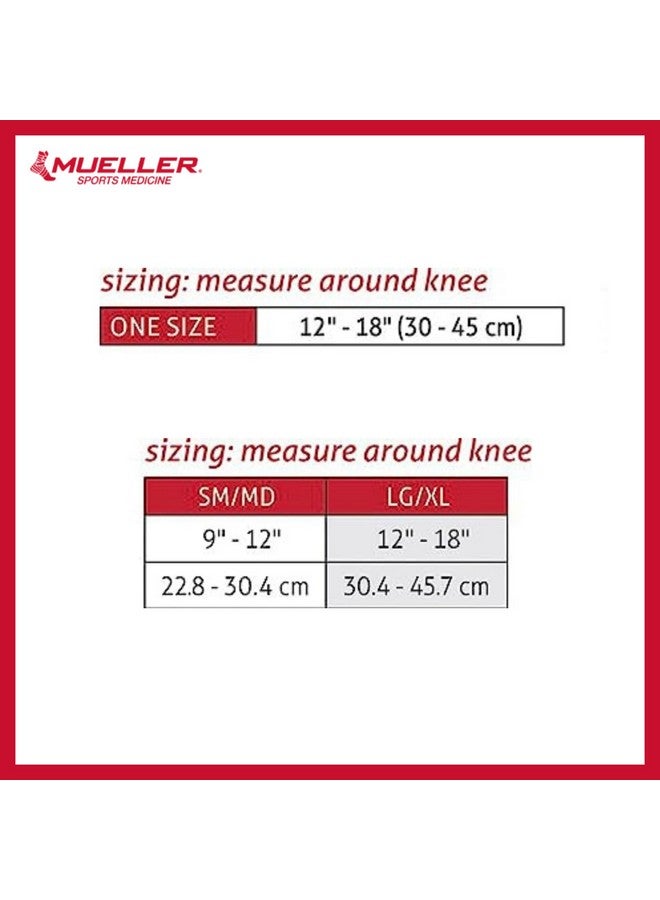 MUELLER Sports Medicine Adjustable Max Knee Single Strap, Knee Pain Relief Support for Men and Women, Ideal for Osgood-Schlatter's, Runner's Knee, Patellar Tendinitis, Black, Large/X-Large - Image 1