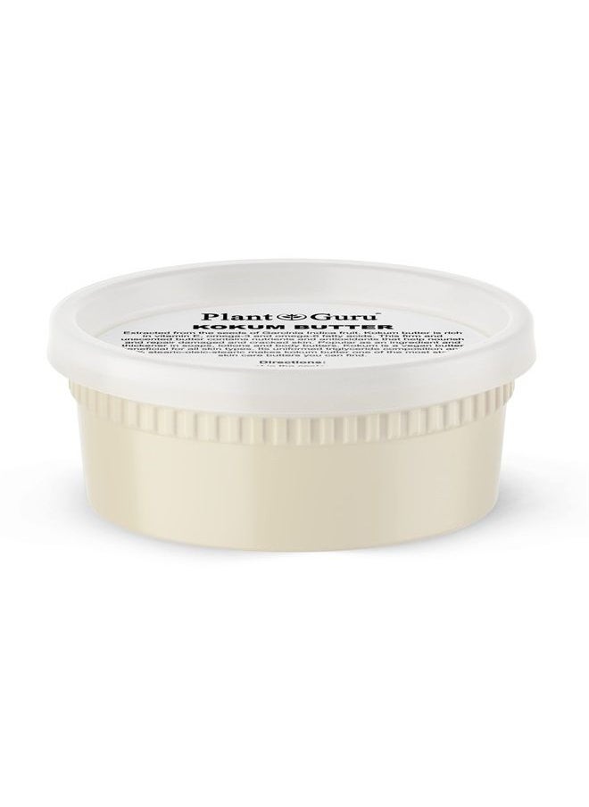 Plant Guru - Raw Kokum Butter 8 oz. 100% Pure Natural Cold Pressed - Great for Skin, Body and Hair Moisturizer, DIY Creams, Balms, Lotions and Soap Making. - Image 1