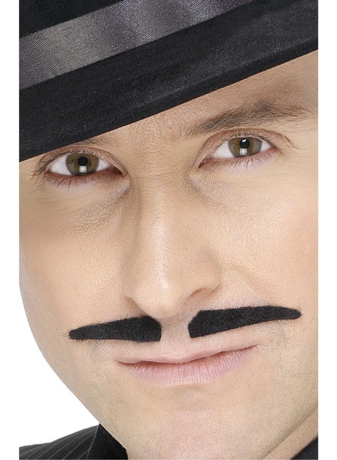 Smiffys Black Spiv Tash, Self Adhesive - Image 1