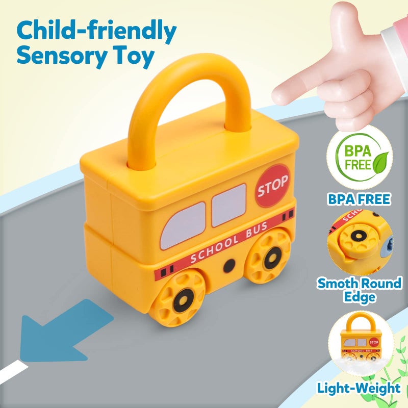 GKDOMS Montessori Learning Toys Sorting & Matching Locks and Keys Toddlers Sensory Car Activity Fine Motor Toy, Birthday Valentine's Gifts for Kids Age 2-5 Years, Back to School Stuffs - Image 5