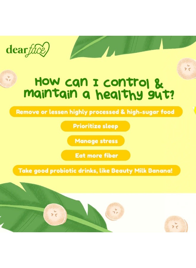 Dear Face Beauty Milk Banana Probiotic Collagen Drink Powdered Supplement Sachets - Image 3