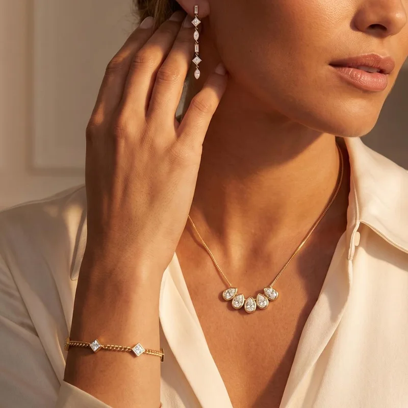 روزفيلد Rosefield Playful Crystals Gold Trio