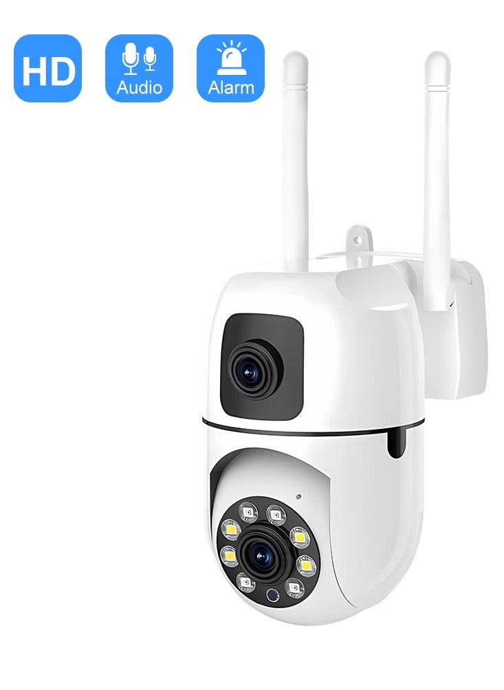 Generic - RUBO Safe Live Camera Dual-Lens Indoor Camera, 2MP 360° Dual Lens Smart Security Camera, WiFi Wireless Indoor Security Camera, Motion Tracking, Dual-Screen Display/Audio, Phone Alerts - Image 1