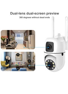 Generic RUBO Safe Live Camera Dual-Lens Indoor Camera, 2MP 360° Dual Lens Smart Security Camera, WiFi Wireless Indoor Security Camera, Motion Tracking, Dual-Screen Display/Audio, Phone Alerts  - Image 3