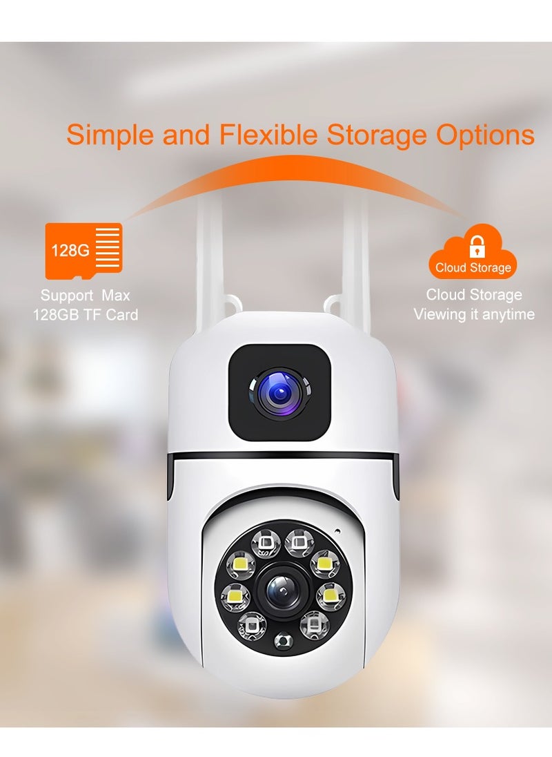 Generic - RUBO Safe Live Camera Dual-Lens Indoor Camera, 2MP 360° Dual Lens Smart Security Camera, WiFi Wireless Indoor Security Camera, Motion Tracking, Dual-Screen Display/Audio, Phone Alerts - Image 1