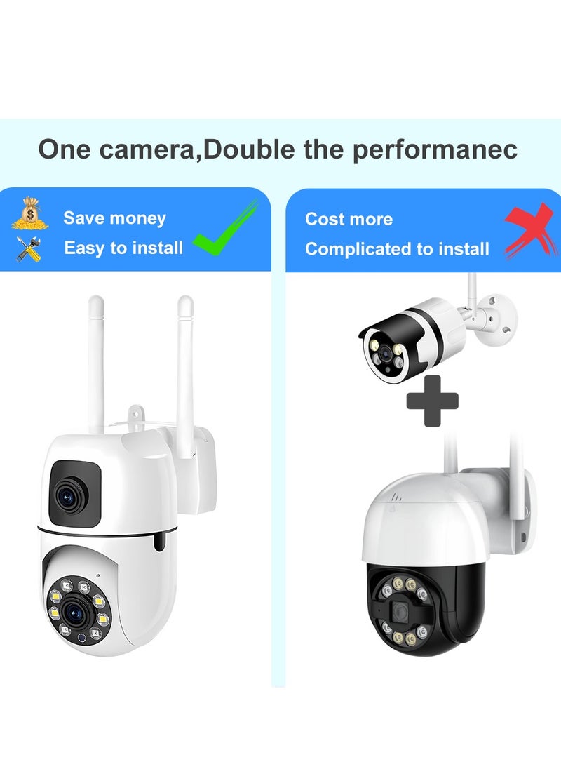Generic - RUBO Safe Live Camera Dual-Lens Indoor Camera, 2MP 360° Dual Lens Smart Security Camera, WiFi Wireless Indoor Security Camera, Motion Tracking, Dual-Screen Display/Audio, Phone Alerts - Image 1