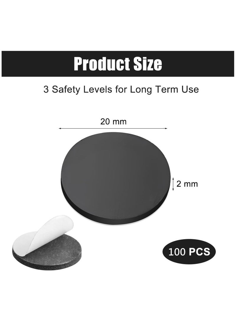 100 Pcs Magnetic Dots - Self Adhesive Magnet Dots (0.8" x 0.8") - Perfect for DIY, Art Projects, Whiteboards & Fridge - Flexible Sticky Magnets - Sheets is Alternative, Stickers, Strip, Magnetic Squares Dots  - Image 2