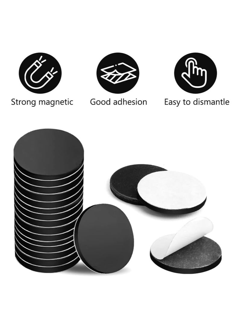 100 Pcs Magnetic Dots - Self Adhesive Magnet Dots (0.8" x 0.8") - Perfect for DIY, Art Projects, Whiteboards & Fridge - Flexible Sticky Magnets - Sheets is Alternative, Stickers, Strip, Magnetic Squares Dots  - Image 3