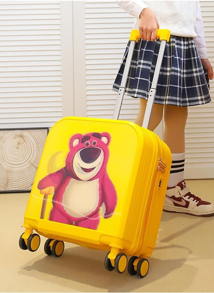 CityRiya-Long Kids' Luggage, Travel Suitcases for Girls Boys, Children's Cycling Luggage, 20" Toddler Suitcase Kid Ride Rolling, Travel Luggage Sets for Kid, Kids Ride On Suitcase, Child Carry-On Luggage  - Image 3