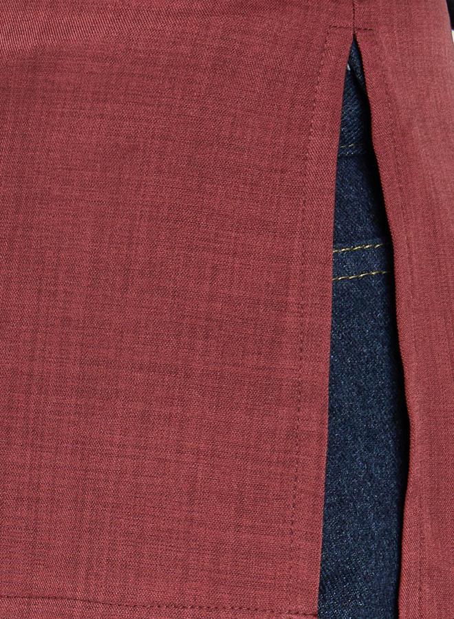 ستايلي بلوزة ستايلي سادة بكتف مكشوف مع فتحة جانبية - Image 3