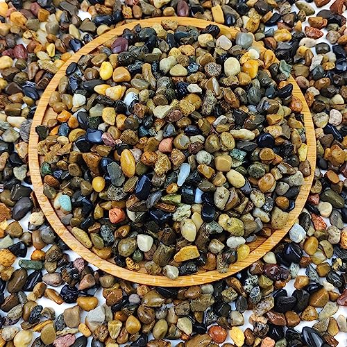 FANTIAN 10LB Pea Gravel for Landscaping,1/4 Inch Aquarium Gravel. Decorative River Rocks for Fish Tank Succulent Vase Cactus Bonsai Plant Soil Cover and Outdoor Landscaping Rocks - Image 1