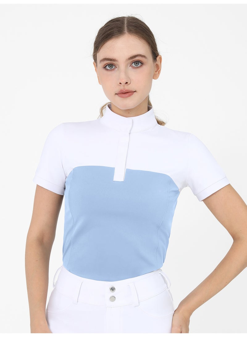 general Equestrian T-Shirts Women Riding Horse Clothes Short Sleeve Show Top - Image 1