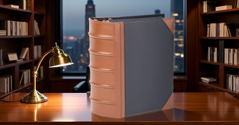 Kleer-Vu Executive Binder, English Leather 2 Tone with Stitching and Ribbed Spine, Holds 625 8.5x11” Sheets - Professional Binder Organizer for Office, Library, Home, Black (3" inch, 1PK) - Image 2