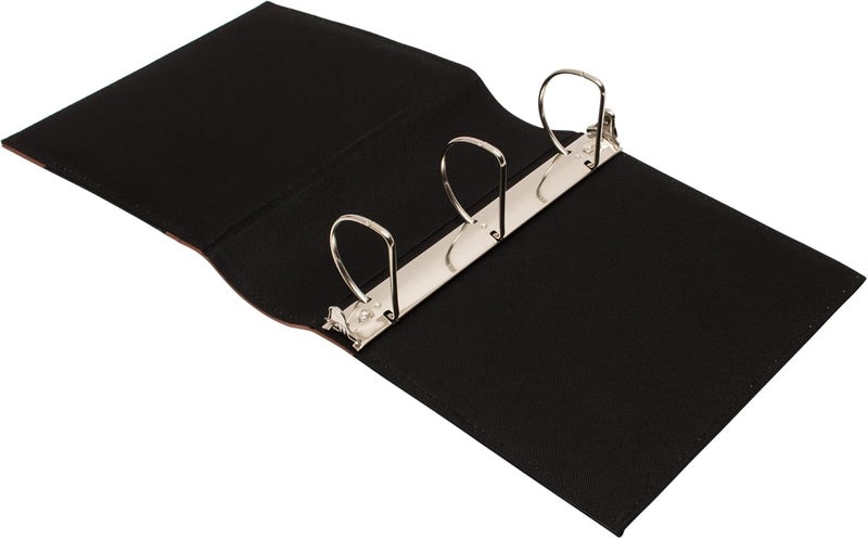 Kleer-Vu Executive Binder, English Leather 2 Tone with Stitching and Ribbed Spine, Holds 625 8.5x11” Sheets - Professional Binder Organizer for Office, Library, Home, Black (3" inch, 1PK) - Image 3