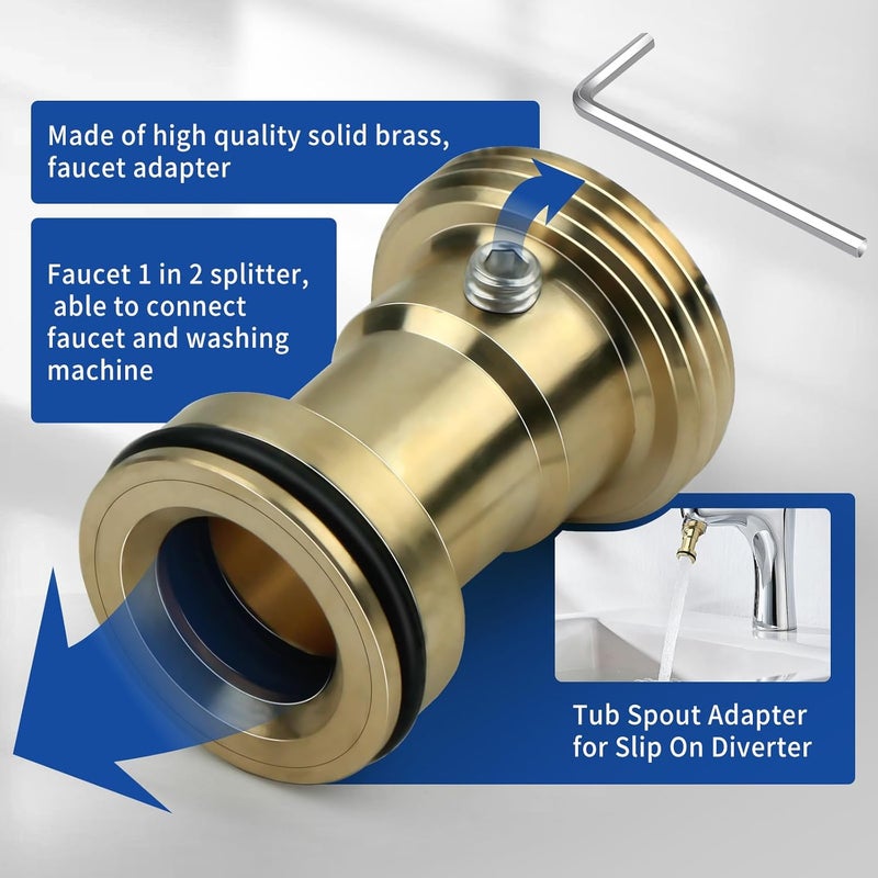 DZQPPC RP33794 Tub Spout Adapter for Slip-On Diverter, for Delta RP19820 RP17453 Replacement Kit - Image 3