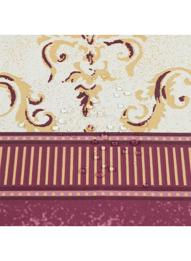 BESTRIPES Fabric Shower Curtain, Burgundy and Gold Yellow Boho Paisley Damask Print Shower Curtains for Bathroom, Waterproof Bathroom Curtains, 72" W x 72" H - Image 4