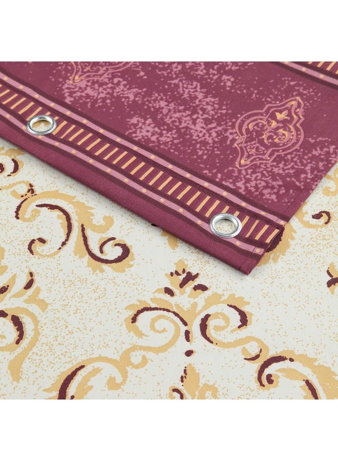 BESTRIPES Fabric Shower Curtain, Burgundy and Gold Yellow Boho Paisley Damask Print Shower Curtains for Bathroom, Waterproof Bathroom Curtains, 72" W x 72" H - Image 5
