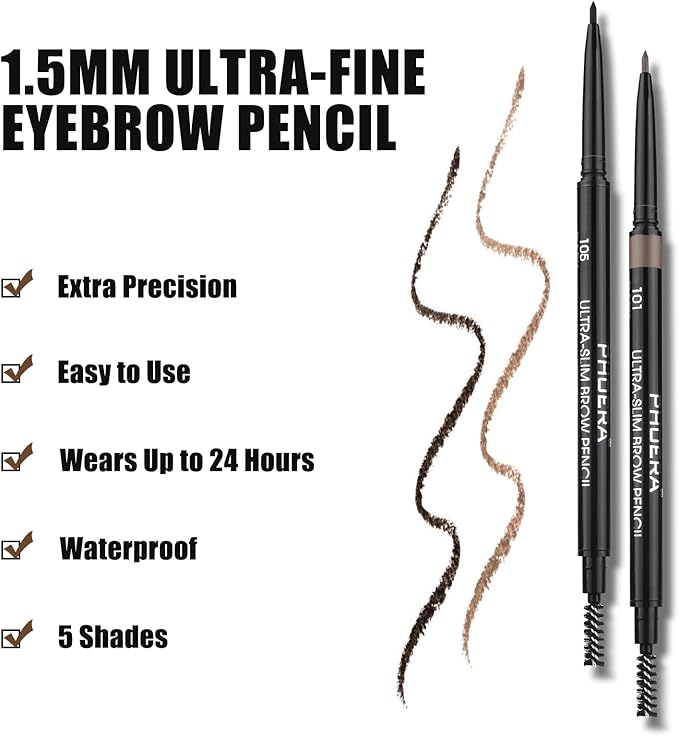 Anglicolor Natural Look Eyebrow Pencil LongLasting Waterproof Precise Application Vegan CrueltyFree 008g 104Dark Brunette - Image 5
