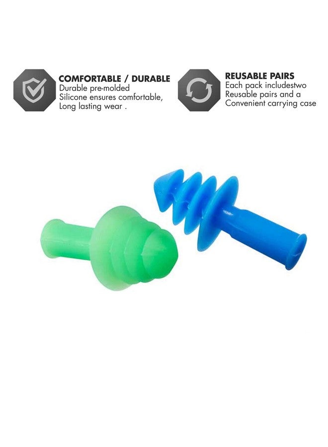TYR Ergo Flex Ear Plugs4Pk Swimming Equipment, Blue;Green, All - Image 4