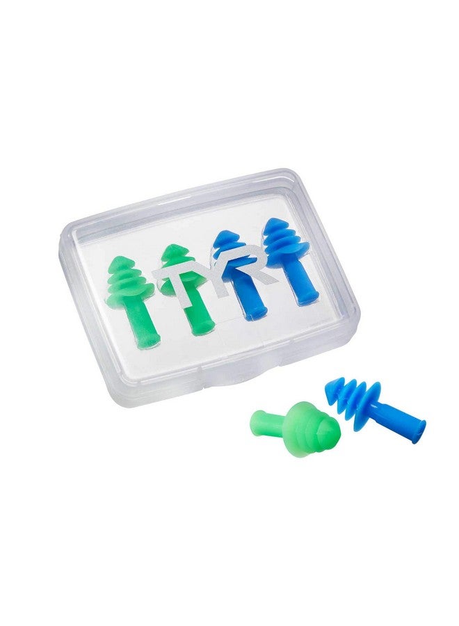 TYR Ergo Flex Ear Plugs4Pk Swimming Equipment, Blue;Green, All - Image 2