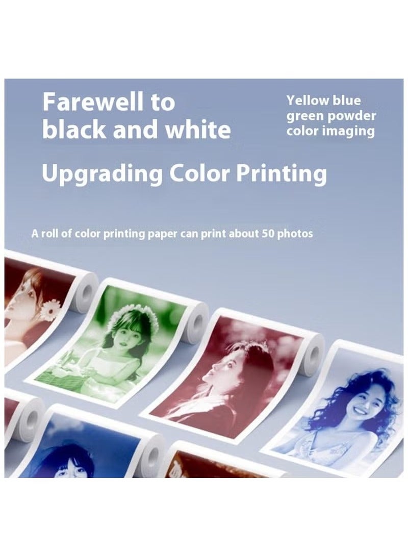 بلو فاير كاميرا فورية للأطفال بدقة 4800W للصور و1080p للفيديو، شاشة IPS 2.4 بوصة، طباعة حرارية فورية بدون حبر، ألعاب مدمجة ومشغل MP3، بطارية قابلة لإعادة الشحن تعمل حتى 3 ساعات بمنفذ USB-C، تدعم بطاقة ذاكرة حتى 128 جيجا – هدية مثالية للصغار مع لفائف ورق طباعة مرفقة - Image 3