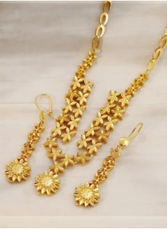 GOLDMAX 21k Gold Plated Necklace & Earrings Jewelry Set For Women  - Image 3