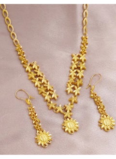 GOLDMAX 21k Gold Plated Necklace & Earrings Jewelry Set For Women  - Image 4
